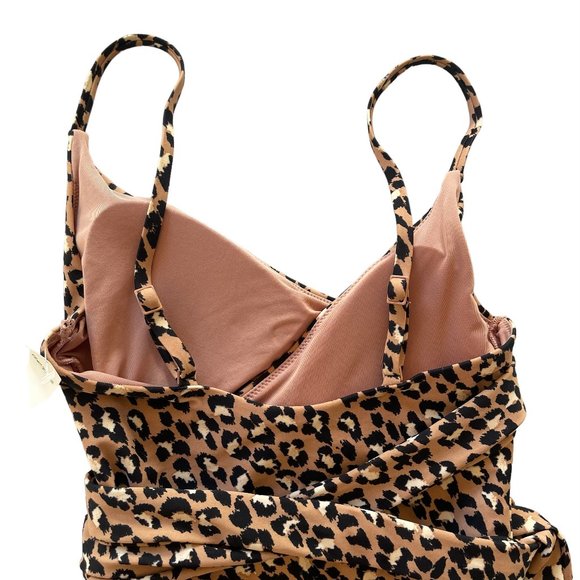 NWT Aerie Leopard Wrap One Piece Swimsuit Size Medium - Picture 8 of 14